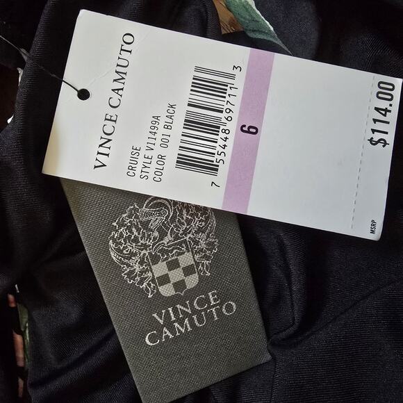 Vince Camuto Women's‎ Sz 6 Floral Plunge Halter One Piece Swim Suit Resort Beach - Picture 3 of 7